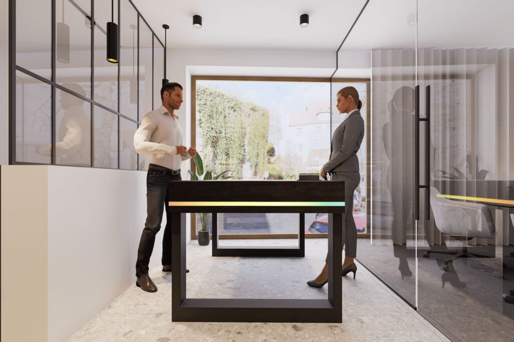 Axians Innovation Hub Ulm Rendering Touch Tisch